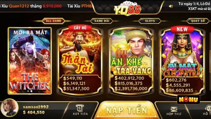 Nổ hũ Yo88 luôn làm mọi bet thủ hài lòng Nổ hũ Yo88 luôn làm mọi bet thủ hài lòng